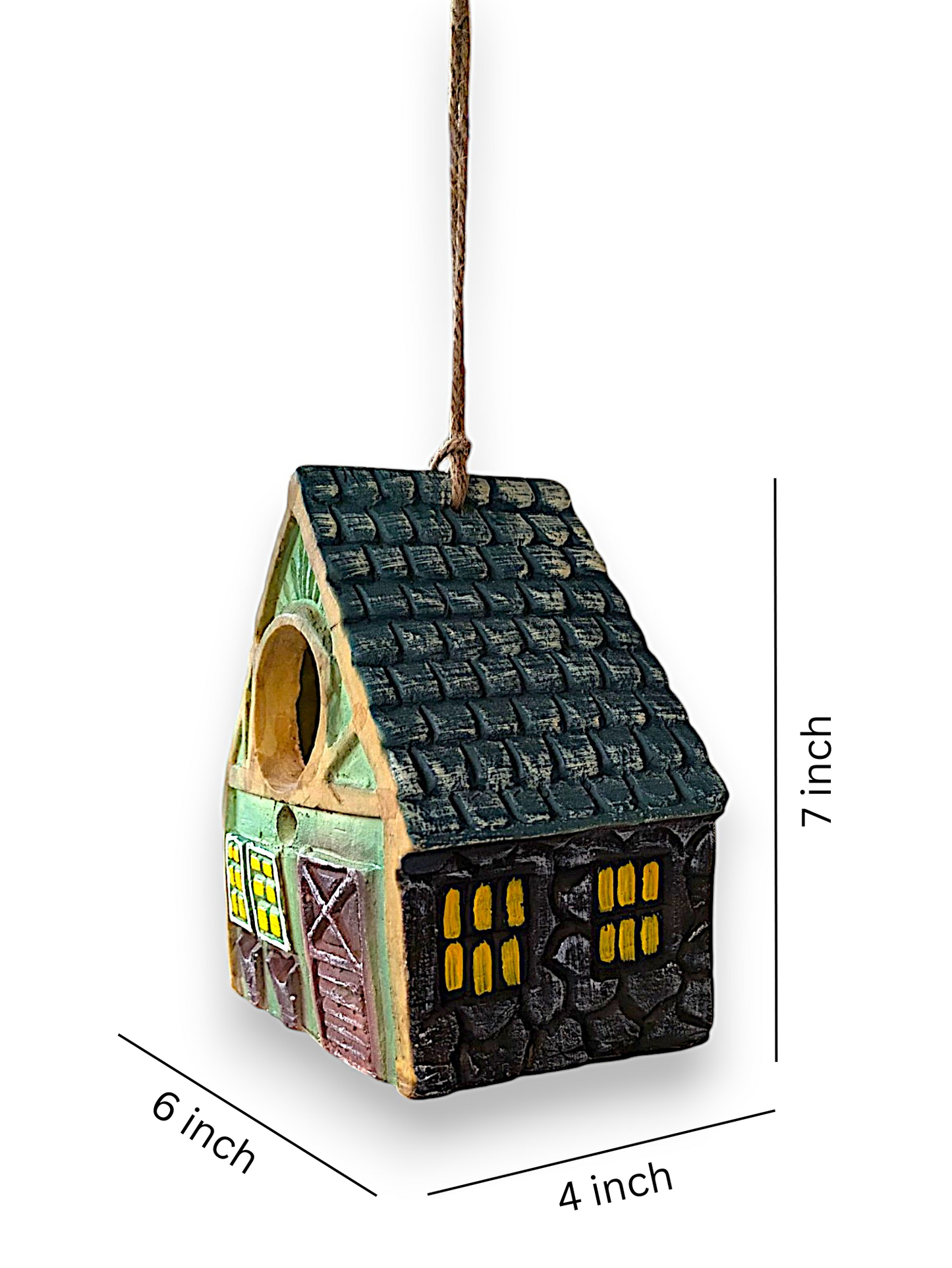 Birdhouse Resin Hut Shaped