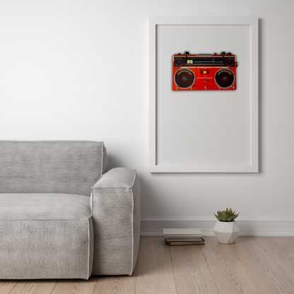 Vintage Boombox Key Holder - Retro Wall-Mounted Key Organizer - HomifyArt