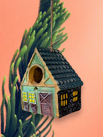 Birdhouse Resin Hut Shaped