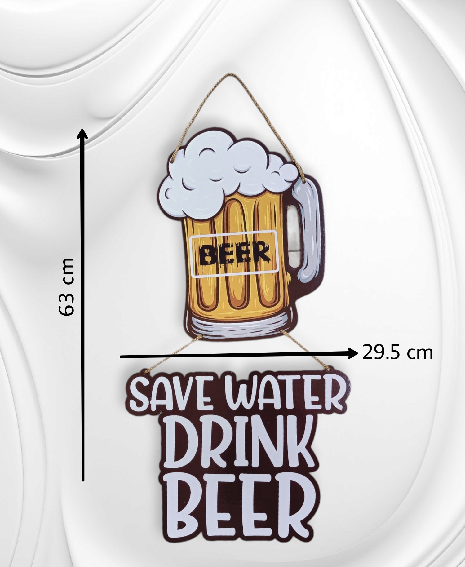 Decorative Beer Quote Wall Hanging 'Save Water Drink Beer' - HomifyArt