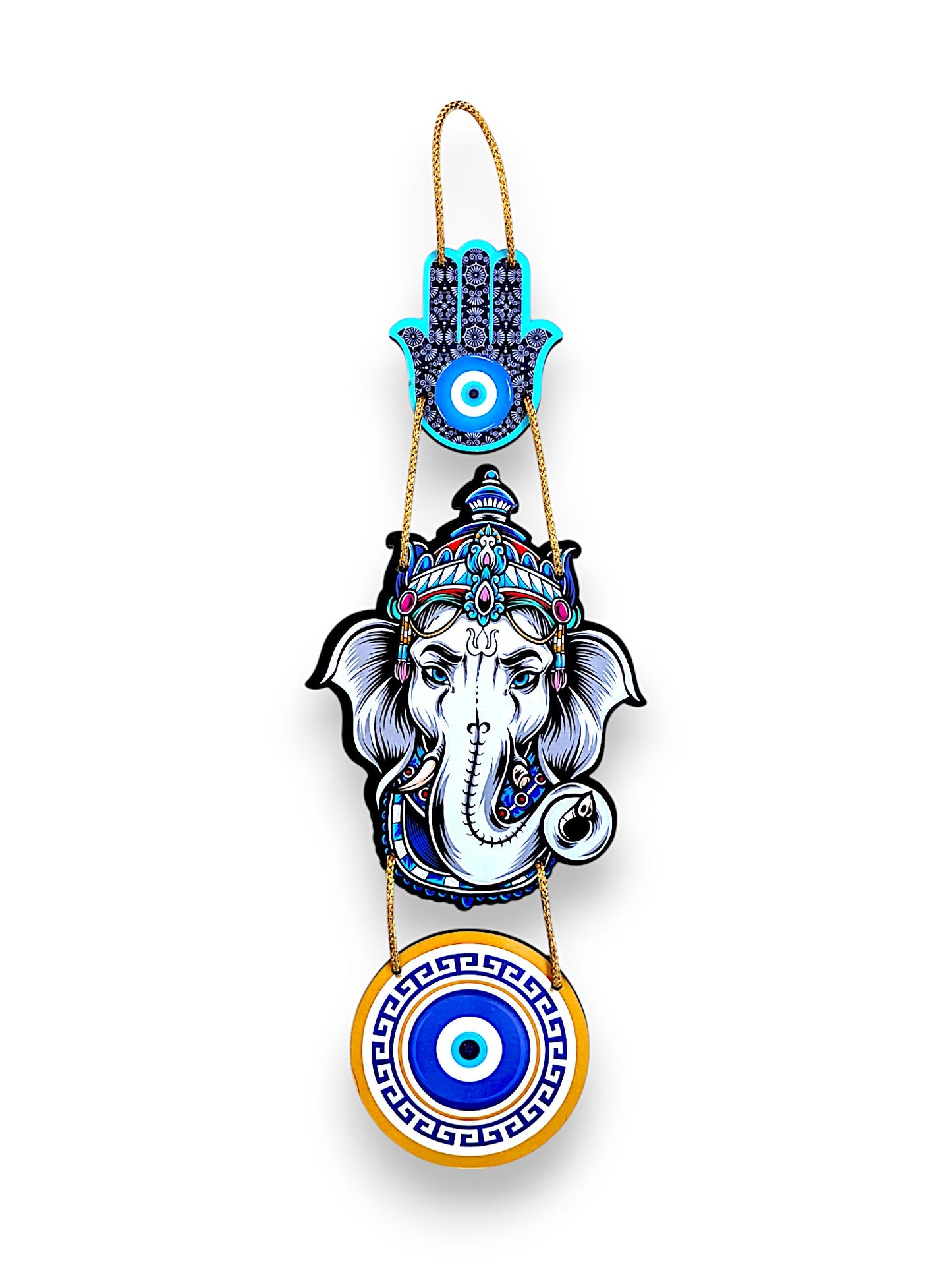 Ganesh Ji Wall Hanging with Evil Eye Protection