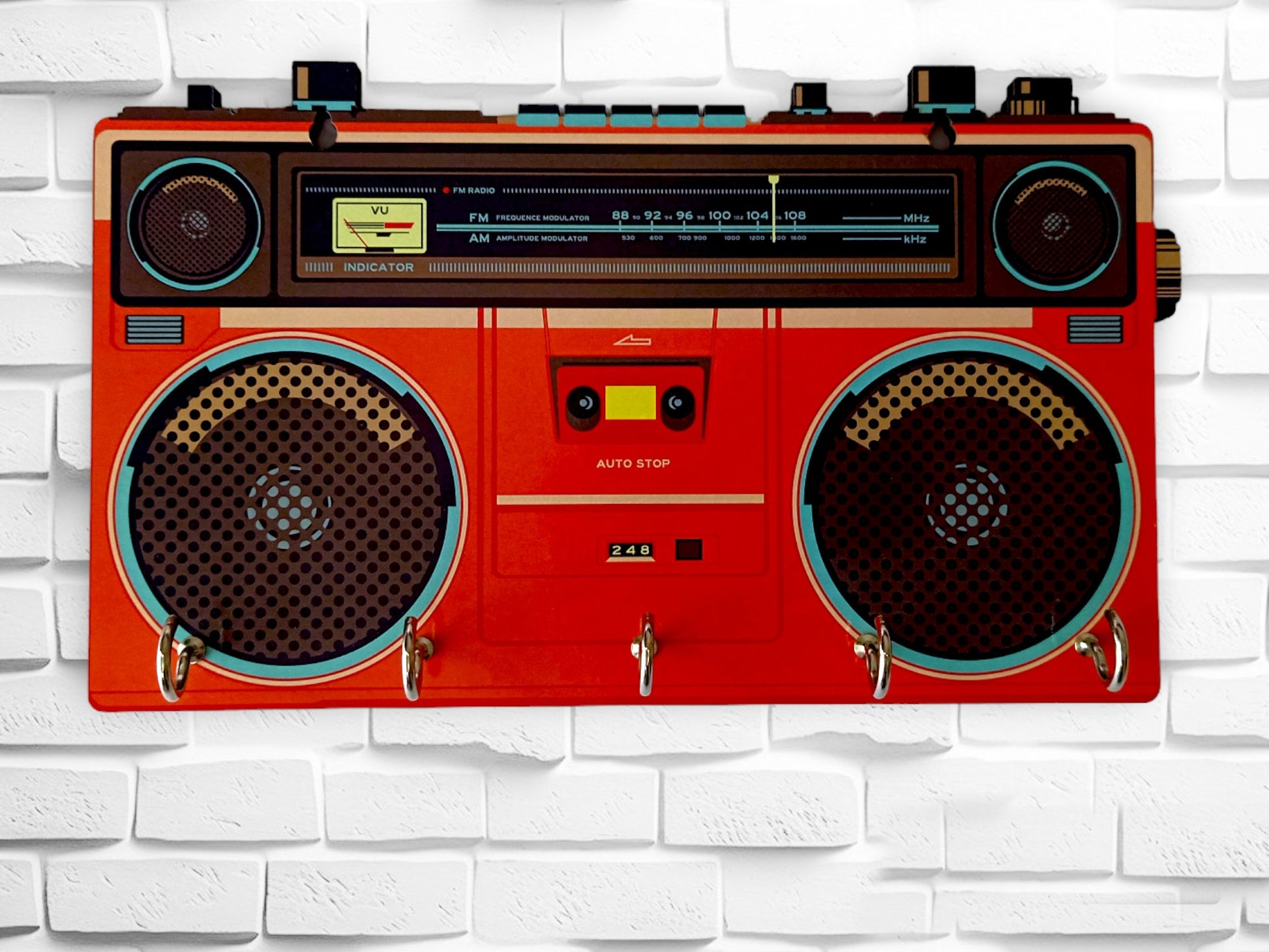 Vintage Boombox Key Holder 